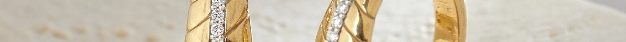 Bold Texture Diamond Hoops