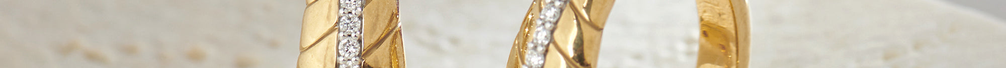 Bold Texture Diamond Hoops