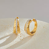 Bold Texture Diamond Hoops, 14K Gold Vermeil, 1/5 ct Lab Grown Diamond-6
