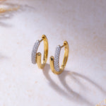 Bold Pave Diamond Hoops, 14K Gold Vermeil, 3/8 ct Lab Grown Diamond-5