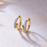 Bold Pave Diamond Hoops, 14K Solid Gold, 3/8 ct Lab Grown Diamond-5