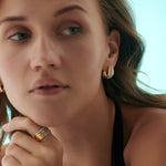 Chunky Diamond Hoops, 14K Gold Vermeil, 3/4 ct Lab Grown Diamond-2
