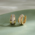 Chunky Diamond Hoops, 14K Solid Gold, 3/4 ct Lab Grown Diamond-6