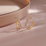 Starlit Diamond Hoops, 14K Solid Gold, 1/3 ct Lab Grown Diamond-1