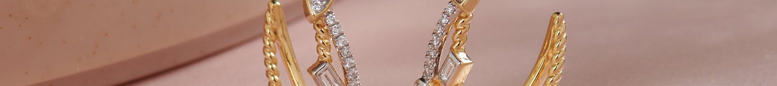 Starlit Diamond Hoops, 14K Solid Gold, 1/3 ct Lab Grown Diamond-1