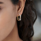 Starlit Diamond Hoops, 14K Solid Gold, 1/3 ct Lab Grown Diamond-4
