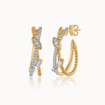 Starlit Diamond Hoops, 14K Solid Gold, 1/3 ct Lab Grown Diamond-3