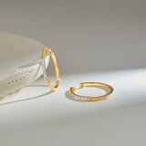 Twisted Round Diamond Hoops, 14K Gold Vermeil, 1/3 ct Lab Grown Diamond-1