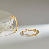 Twisted Round Diamond Hoops, 14K Solid Gold, 1/3 ct Lab Grown Diamond-6
