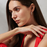 Luminous Diamond Line Hoops