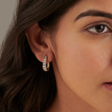 Luminous Diamond Line Hoops