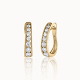 Luminous Diamond Line Hoops