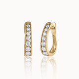 Luminous Diamond Line Hoops