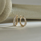 Luminous Diamond Line Hoops