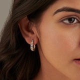 Luminous Diamond Line Hoops