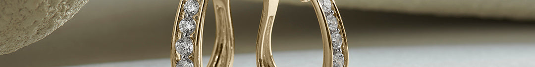 Luminous Diamond Line Hoops
