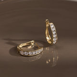 Luminous Diamond Line Hoops