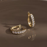 Luminous Diamond Line Hoops