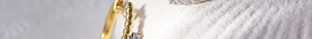 Linear Sparkle Diamond Hoops