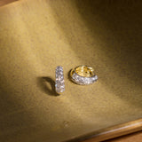 Edgy Sparkle Small Diamond Hoops