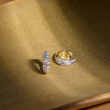 Edgy Sparkle Small Diamond Hoops