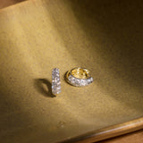 Edgy Sparkle Small Diamond Hoops