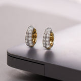 Edgy Sparkle Small Diamond Hoops