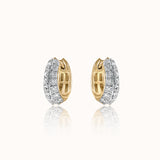 Edgy Sparkle Small Diamond Hoops