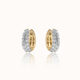 Edgy Sparkle Small Diamond Hoops