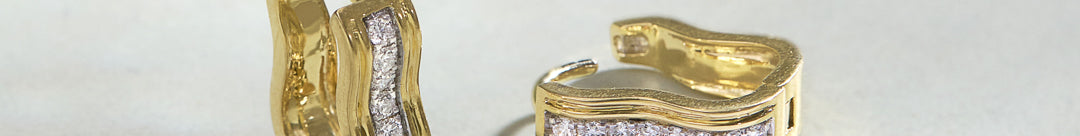 Soft Curve Diamond Hoops