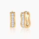 Soft Curve Diamond Hoops