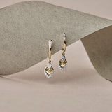 Dancing Petal Diamond Hoops
