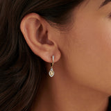 Dancing Petal Diamond Hoops