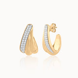 Metallic Diamond Hoops
