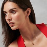 Twin Line Diamond Hoops