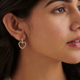 Dancing Heart Diamond Hoops