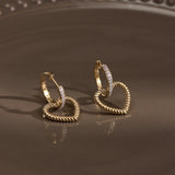 Dancing Heart Diamond Hoops