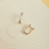 Crossline Diamond Hoops