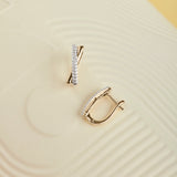 Crossline Diamond Hoops