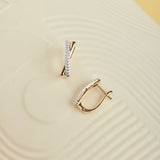 Crossline Diamond Hoops
