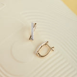 Crossline Diamond Hoops