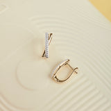 Crossline Diamond Hoops