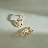 Link Diamond Gleam Hoops