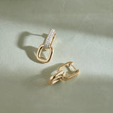Link Diamond Gleam Hoops