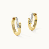 Twisted Diamond Pave Hoops