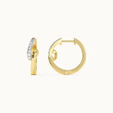 Twisted Diamond Pave Hoops