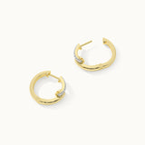 Twisted Diamond Pave Hoops