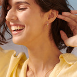 Twisted Diamond Pave Hoops