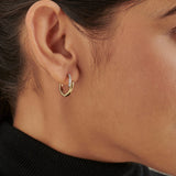 Twisted Diamond Pave Hoops