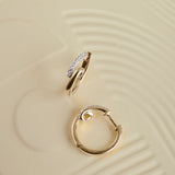 Twisted Diamond Pave Hoops